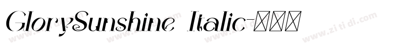 GlorySunshine Italic字体转换
